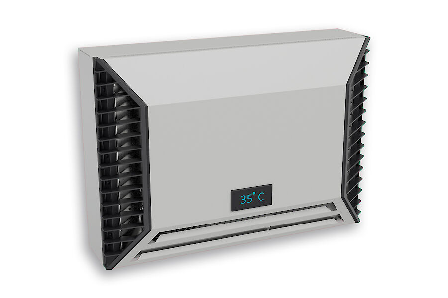 Enclosure cooling unit for horizontal mounting